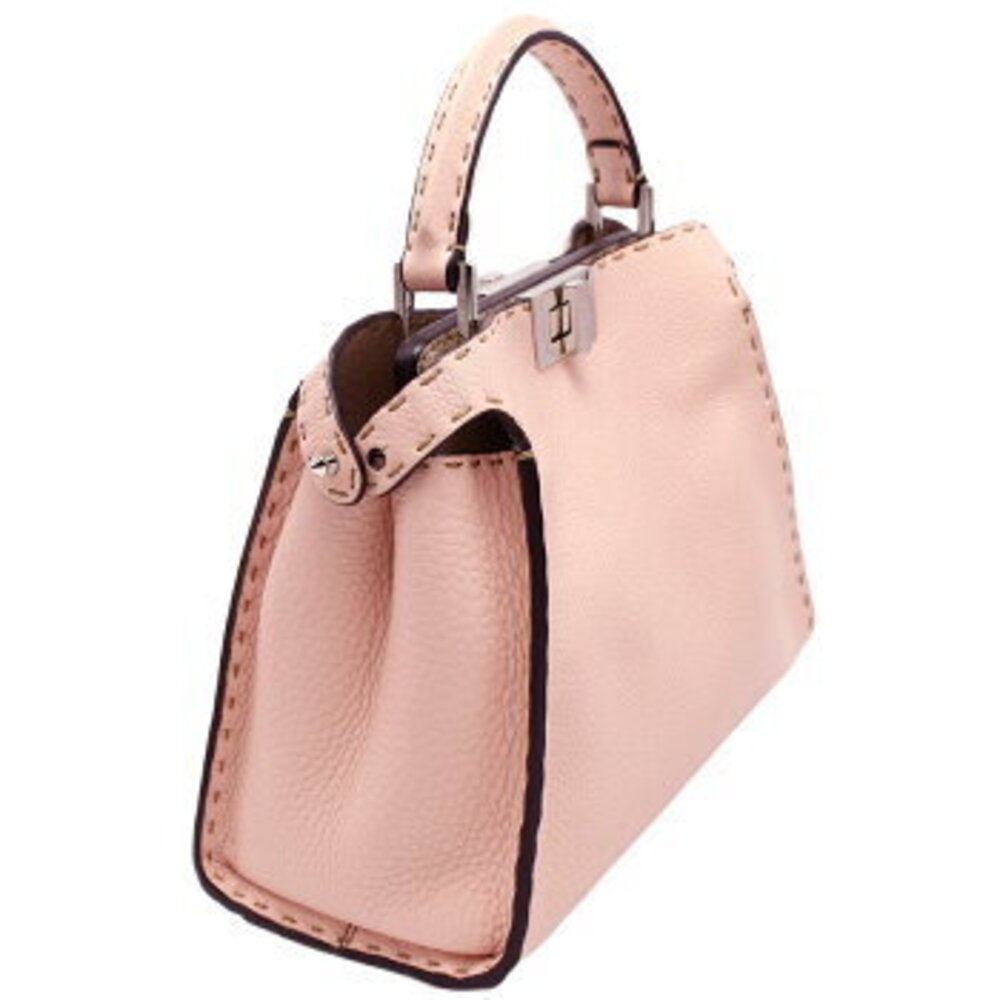 Fendi shoulder Essential pink leather Selleria handbag Peekaboo - Picture 4 of 6